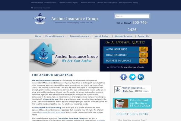 Anchor theme site design template sample