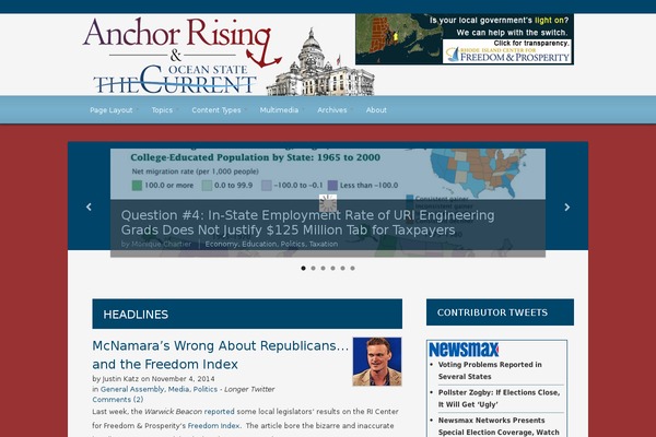 Currents theme site design template sample