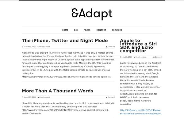 andadapt.com site used Cudazi-minimal