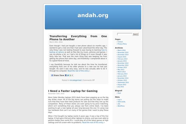 Default theme site design template sample