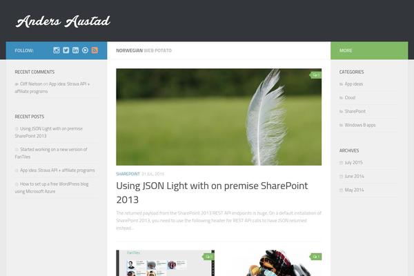 Hueman theme site design template sample