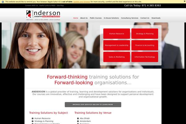 Anderson theme site design template sample