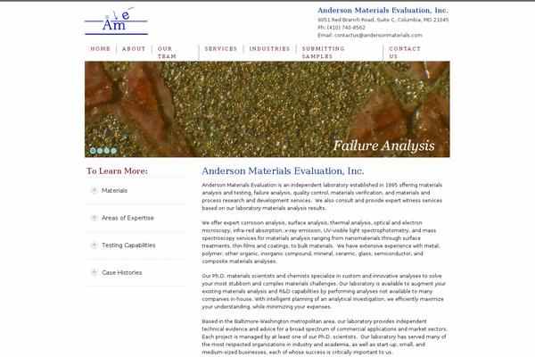 Anderson theme site design template sample