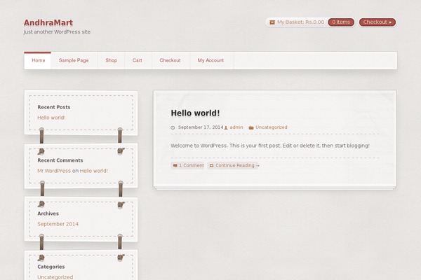 Artificer theme site design template sample