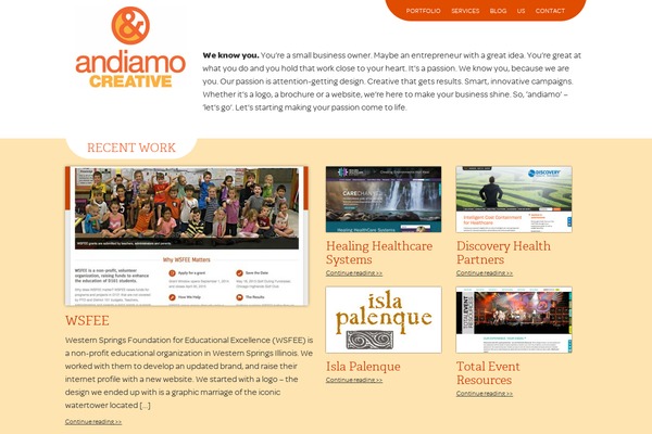 andiamocreative.com site used Andiamo