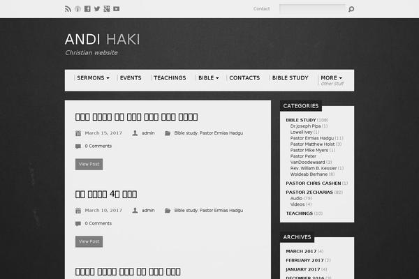 Resurrect theme site design template sample