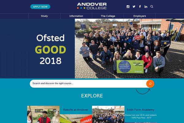 andover.ac.uk site used Andover