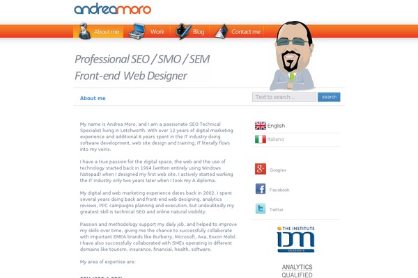 andreamoro.co.uk site used Andreamoro