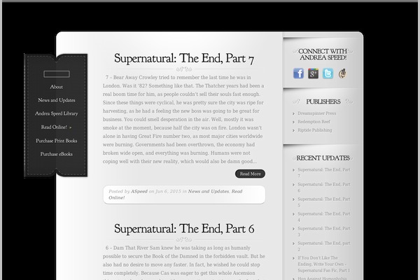 Memoir theme site design template sample