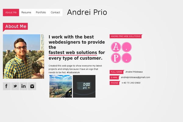 andreiprio.com site used Impressivcard-v3-6