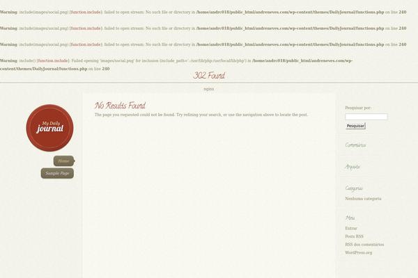 DailyJournal theme site design template sample