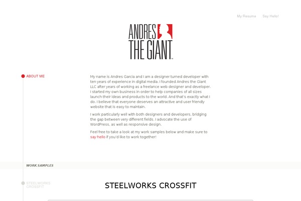 andresthegiant.com site used Andresthegiant-2.0