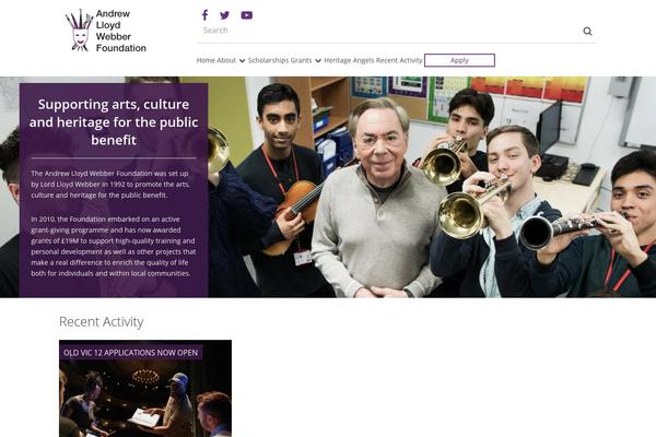 andrewlloydwebberfoundation.com site used Andrewlloyd