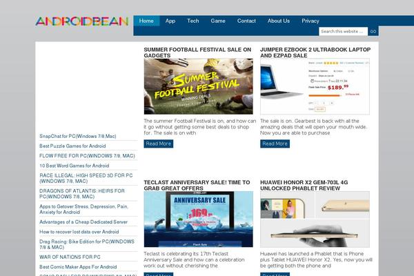 androidbean.com site used Mts_blogging