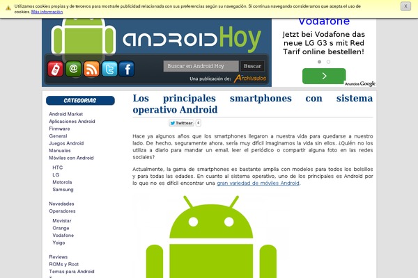 androidhoy.com site used Archivados-theme