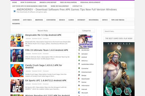 FastNews Light theme site design template sample