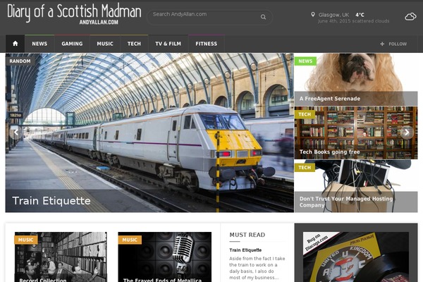 Weekly News theme site design template sample