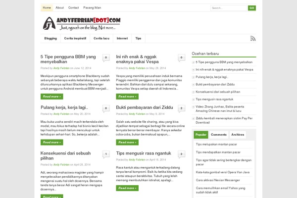 andyfebrian.com site used Cleartype