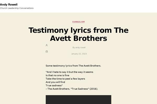 Twenty Twenty theme site design template sample