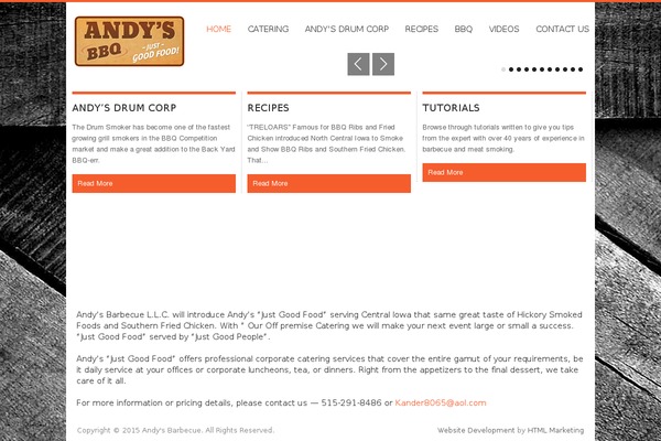 BBQ theme site design template sample