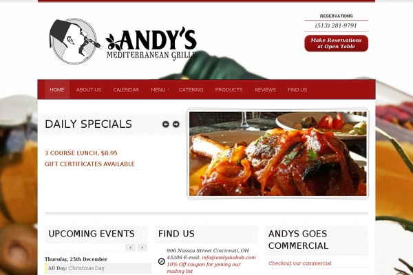 Diner theme site design template sample