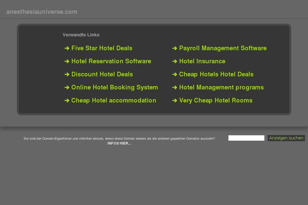 anesthesiauniverse.com site used Shopping_spree_theme