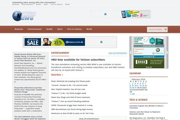 Gadgetine theme site design template sample