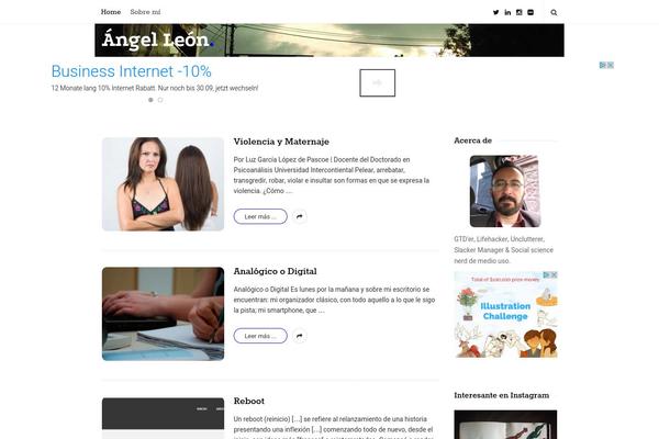 angelleon.com site used Digital Business Card