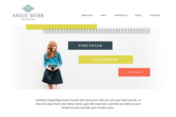 angie-webb.com site used Angie