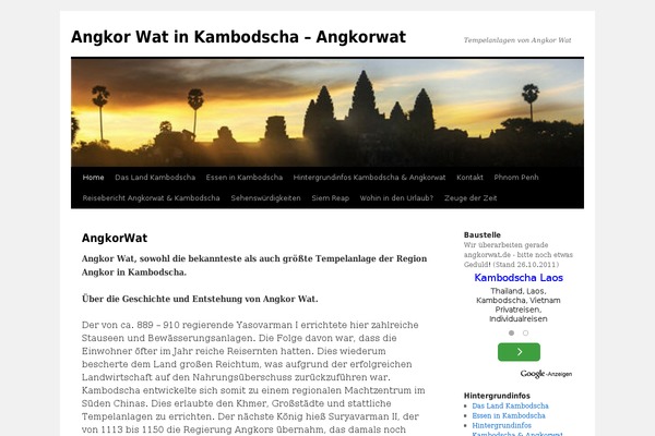 Twenty Ten theme site design template sample