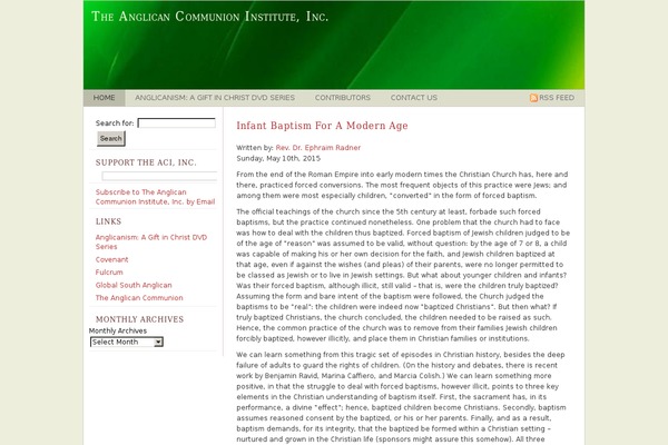 anglicancommunioninstitute.com site used Unlimited-10