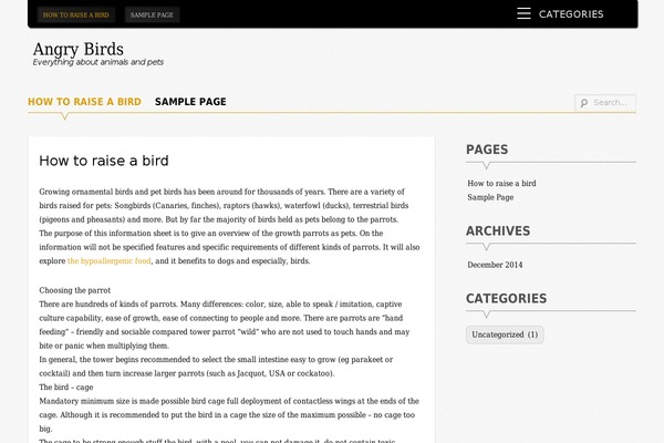 Supernova theme site design template sample