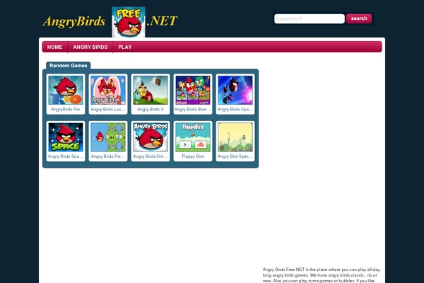 Wtb Game theme site design template sample