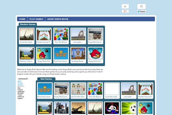 Wtb Game theme site design template sample