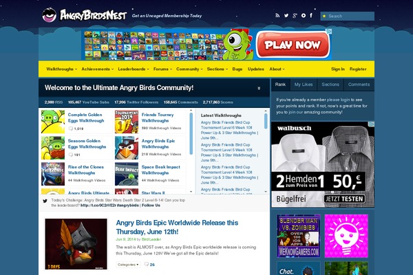 angrybirdsnest.com site used Abn-responsive
