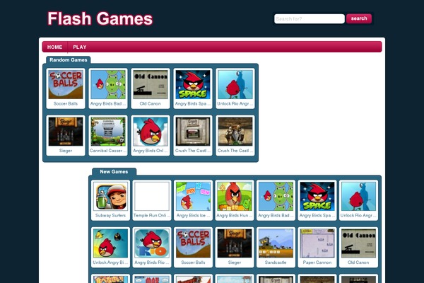 Wtb Game theme site design template sample