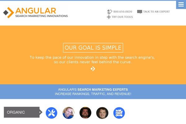 angular.marketing site used Hive