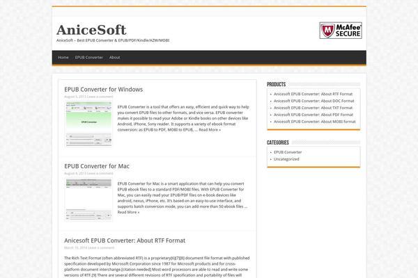 anicesoft.com site used Defaultstyle