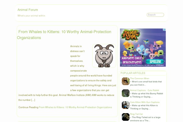 animal-forum.co.uk site used Stallion Responsive Child
