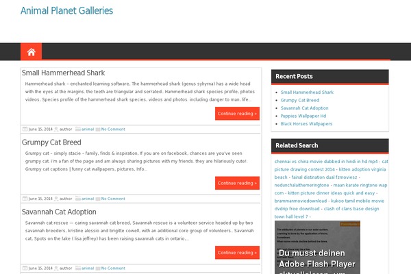 animalplanetgallery.com site used Blogpress-codebase