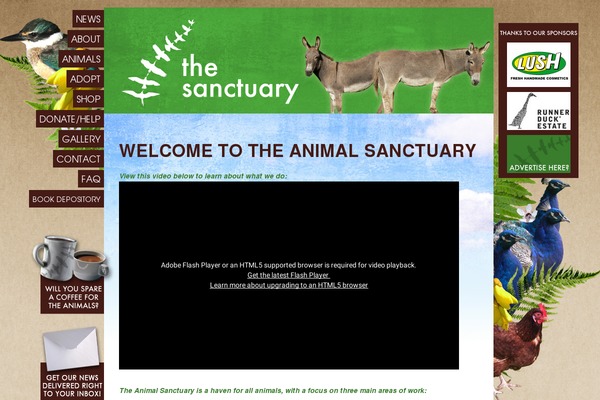 animalsanctuary.co.nz site used Sanctuary