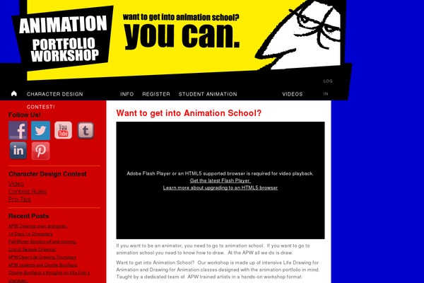 animationportfolioworkshop.com site used Apw_theme