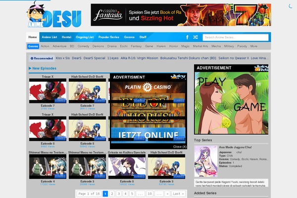 animedesu WordPress theme, websites list used animedesu theme animedesu theme websites examples