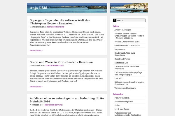 anjaroehl.de site used Writer's Blog
