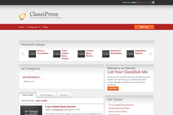 ClassiPress theme site design template sample