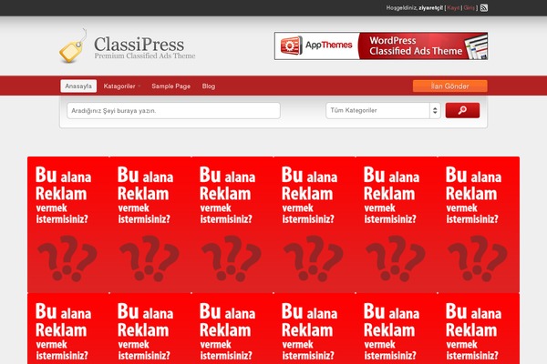 ClassiPress theme site design template sample