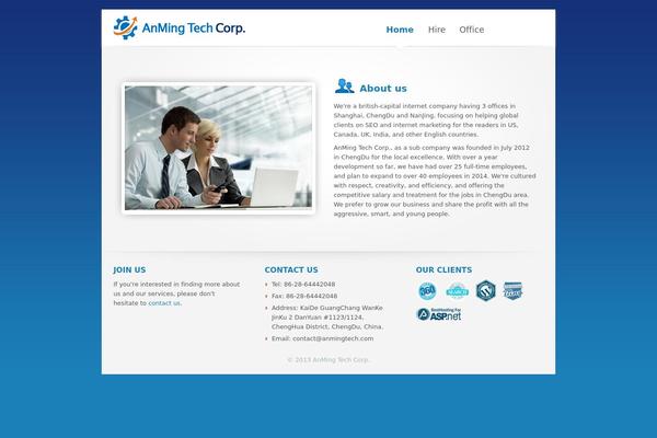 Leanbiz theme site design template sample