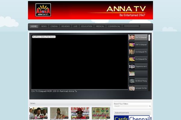 Videostream theme site design template sample