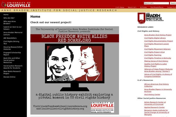 anne-braden.org site used JustBlog