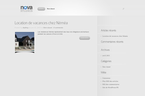 Nova theme site design template sample